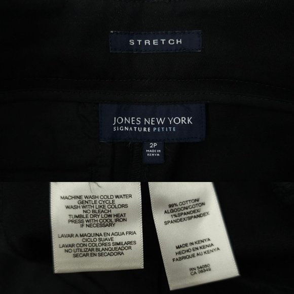 Jones New York Signature Petite Classic Fit Stretch Womens 2P Ankle Length NEW - Picture 7 of 12